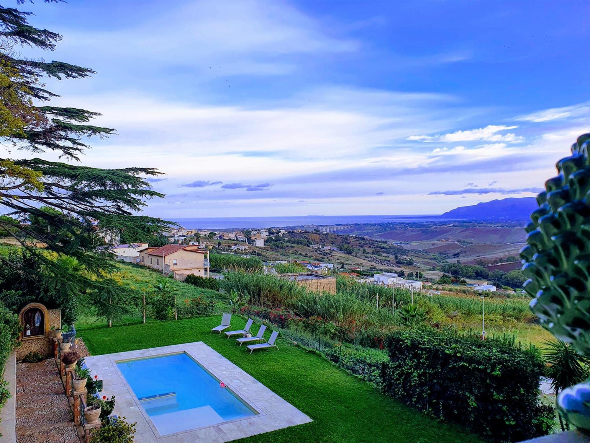 Villa Tommaso Maruggi, Sicilia, Con Jacuzzi E Piscina Privata Alcamo Dış mekan fotoğraf